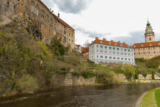 Vista sul castello di Cesky Krumlov, Cechia