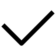 Tick icon in outline style. Simple checkmark vector &mdash; pixel-perfect icon.