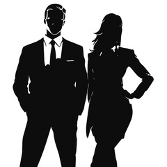 business people silhouette