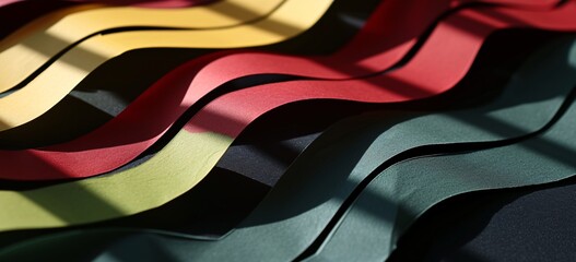Colorful Wavy Leather Paper Generative AI