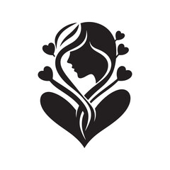 Valentine Day Ephemeral Affection: Loving Silhouette, Romantic Embrace, Couple's Shadows - Black vector Valentine Day Silhouette, Valentine Stock Vector
