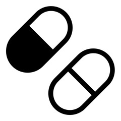 Drugs icon in solid style. Simple medical symbol vector illustration — pixel-perfect icon.