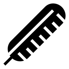 Thermometer icon in solid style. Simple temperature symbol vector illustration — pixel-perfect icon.