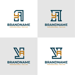 Elegant Letter AY and YA Monogram Logo, suitable for business with AY or YA initials