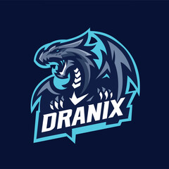 Dragon E-sport Team Gaming Logo Design. Vector Mascot template. Dragon E-sport Logo Design, symbol, icon collection vector illustration