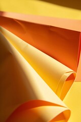 Yellow and Orange Paper Rolls Generative AI
