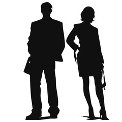 business people silhouettes