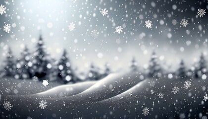 blizzard with snowflakes and snow suitable as a background