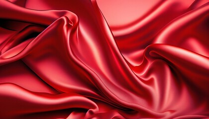 Obraz premium red shiny satin suitable as a background or cover