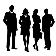 business people silhouettes