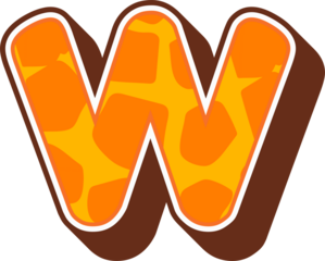 Giraffe Alphabet Letter W