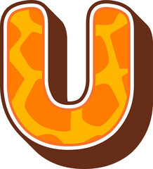 Giraffe Alphabet Letter U