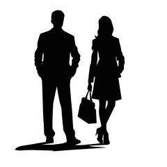 business people silhouettes vector illustration 