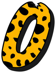 Cheetah Alphabet Number 0