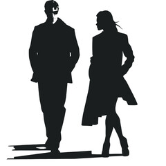 business people silhouettes vector illustration 