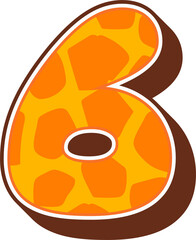 Giraffe Alphabet Number 6