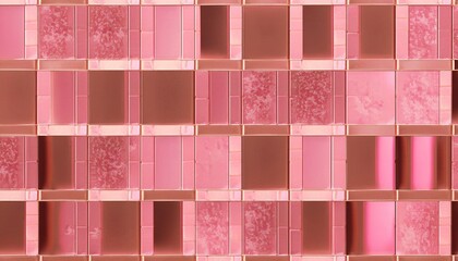 shiny pink cubes suitable as a background or cover