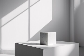 White Cube on White Platform Generative AI