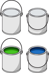 vector paint buckets