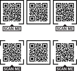 Fototapeta premium vector qr codes