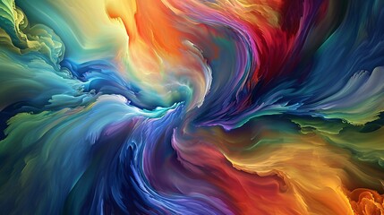 Colorful Abstract Artwork with Vibrant Colors Generative AI