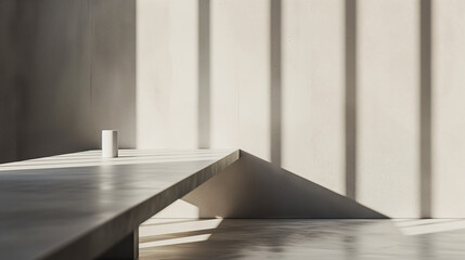 Minimalistic Clean Background with Simple Table Surface