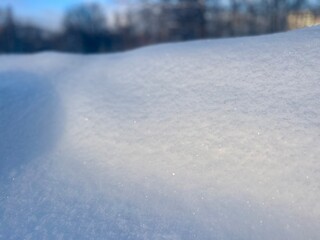 Fototapeta na wymiar Natural snow background, shining snow