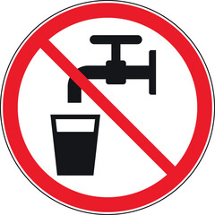 Kein Trinkwasser, Trinken verboten - Verbotsschild