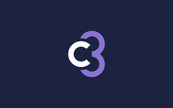 letter c with number 3 logo icon design vector design template inspiration