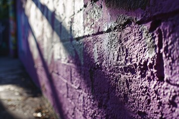 Purple Wall with Brick Texture Generative AI