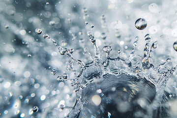 water drops on a glass