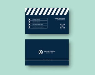 Naklejka premium business card template simple clean vector design. Creative and modern business card. Luxury and elegant business card professional presentation layout for marketing.
