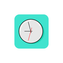 Vector clock icon. Schedule, appointment, important date concept. Modern flat design illustration.