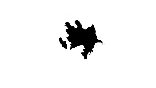 Animated video of the Azerbaijan country map icon
