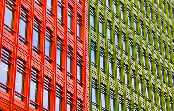 Brightly colored architecture