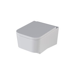 Lavatory pan isolated on a white background, bidet, 3D illustration, and CG render