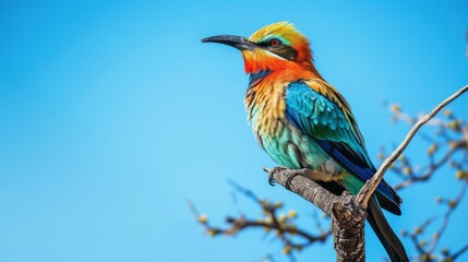 Vibrant Tropical Bird Perched on a Branch
