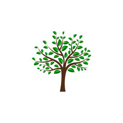 Green tree of live icon on white background