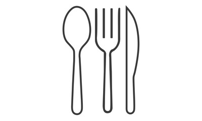 Cutlery icon restaurant spoon set vector illustration icon