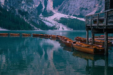 Rowing Boats at Lago di Braies