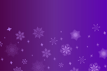 Fototapeta na wymiar Purple winter snowflakes banner. vector illustration