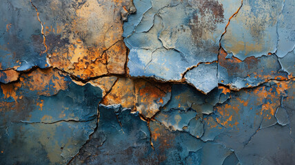 Eroded Harmony, Sand and Fractured Elements in Light Orange Palette