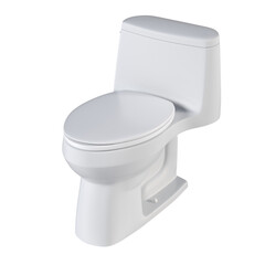 Lavatory pan isolated on a transparent background, bidet, 3D illustration, and CG render