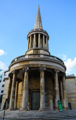 The entrance to all Souls Church in London city centre