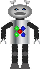A cartoon style image of a robot - 701416786
