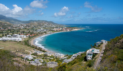 The view of the Caribbean sea from Timothy Hill Overlook - 701417395