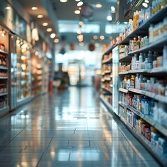 Fototapeta premium Blurred Drugstore Background