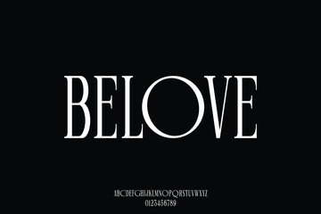 Obraz premium Elegant feminine condensed alphabet display font vector