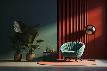 A velvety armchair for living room decor