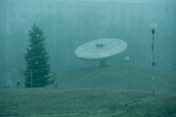 Santa Claus flew in on a UFO